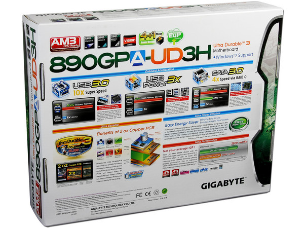 T. Madre Gigabyte GA-890GPA-UD3H, ChipSet AMD 890GX,
Soporta: Phenom II X3 y X4 de Socket AM3,
USB 3.0 y Serial ATA 3.0,
Integrado: Video Radeon HD4290, Audio HD, Red,
Memoria: DDR3 1866(OC)/1333/106