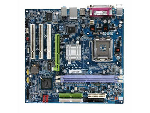 T. Madre Gigabyte GA-8VM800M-775, ChipSet VIA P4M800,
Soporta: Intel LGA775 (65nm y 90nm) FSB 800MHz,
Integrado: Audio 5.1, Video UnichromePro, Red 10/100,
Memoria: DDR400/333/266, 2 Bancos, 2GB Max,
Diseño: MicroATX, Ptos: 1xAGP 8X/