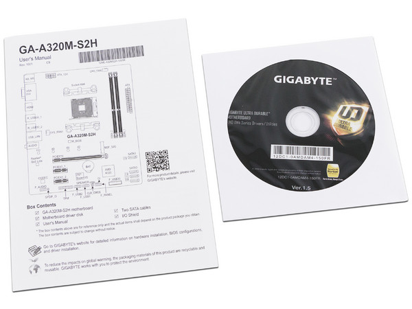 T. Madre Gigabyte GA-A320M-S2H, Chipset AMD A320,
Soporta: AMD Ryzen 3ra, 4ta y 5ta Generación, Socket AM4,
Memoria: DDR4 3200/2933/2133 MHz, 32GB Max,
Integrado: Audio HD, Red, USB 3.0,
SATA 3, M.2,
Micro-ATX, Ptos: 1xPCIE x16