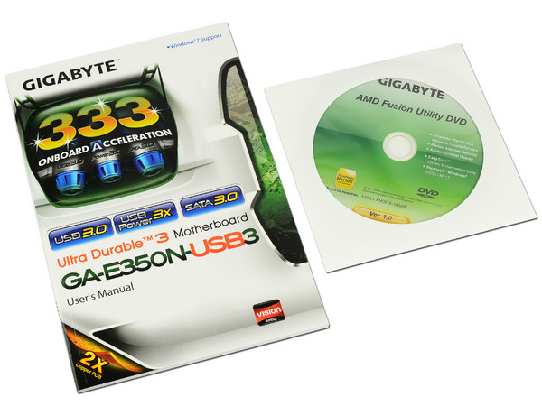 T. Madre Gigabyte GA-E350N-USB3,
Procesador AMD E-350 D.C. (1.6GHz) con
Video Radeon HD 6310,
USB 3.0 y Serial ATA 3.0,
Memoria: DDR3 1333(OC)/1066MHz, 8GB Max,
Diseño: Mini-ITX, Ptos: 1xPCIEX16