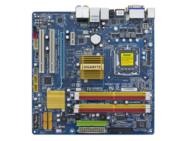 T. Madre GIGABYTE GA-EG41MF-S2H, ChipSet Intel G41,
Soporta: Core 2 Quad, Core 2 Duo, 800/1066/1333MHz,
Integrado: Audio HD, Red, Video Intel GMA X4500,
Memoria: DDR2 800/667, 4 Bancos, 8GB Max,
MicroATX, Ptos: 1xPCEx16, 1xPCEx1, 2xPCI