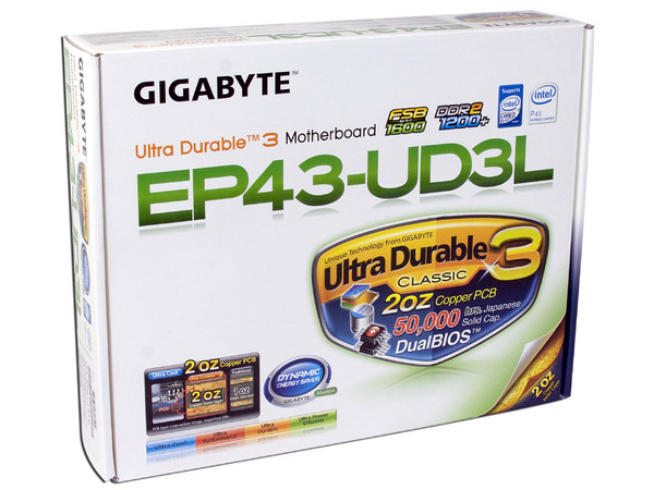 T. Madre GIGABYTE EP43-UD3L, ChipSet Intel P43Exp.,
Soporta: Core 2 Quad, Core 2 Duo, 1066/1333/1600*MHz,
Integrado: Audio HD, Red 10/100/1000 Mbit,
Memoria: DDR2 1200+/1066MHz, 4 Bancos, 16GB Max,
Diseño: ATX, Ptos: 1xPCEx16, 4xPCEx1, 2xPCI