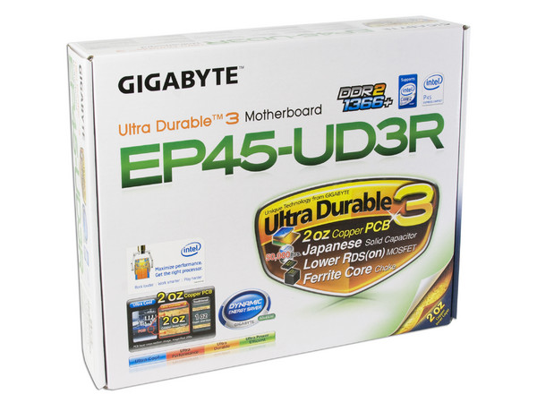 T. Madre GIGABYTE EP45-UD3R, ChipSet Intel P45 Exp.,
Soporta: Core 2 Quad, Core 2 Duo, 1066/1333/1600MHz,
Integrado: Audio HD, Red 10/100/1000 Mbit,
Memoria: DDR2 800/1066/1366+*MHz,
Diseño: ATX, Ptos: 1xPCEx16, 3xPCEx1, 3xPCI