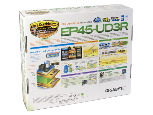 T. Madre GIGABYTE EP45-UD3R, ChipSet Intel P45 Exp.,
Soporta: Core 2 Quad, Core 2 Duo, 1066/1333/1600MHz,
Integrado: Audio HD, Red 10/100/1000 Mbit,
Memoria: DDR2 800/1066/1366+*MHz,
Diseño: ATX, Ptos: 1xPCEx16, 3xPCEx1, 3xPCI