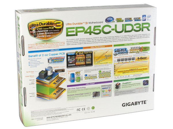 T. Madre GIGABYTE EP45C-UD3R, ChipSet Intel P45 Exp.,
Soporta: Core 2 Quad, Core 2 Duo, 800/1066/1333MHz,
Integrado: Audio HD, Red 10/100/1000 Mbit,
Memoria: DDR2 1333MHz, DDR3 2000MHz,
Diseño: ATX, Ptos: 1xPCEx16, 3xPCEx1, 3xPCI