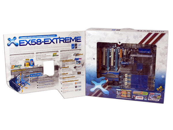 T. Madre GIGABYTE GA-EX58-EXTREME, ChipSet X58 Express,
Soporta: Core i7 920, 940, 965, QPI 4.8/6.4 GT/s,
Integrado: Audio 7.1, Red 10/100/1000,
Memoria: DDR3 2100+/1333/1066MHz, 24GB Max,
ATX, Soporta Triple CrossFireX y Triple SLI