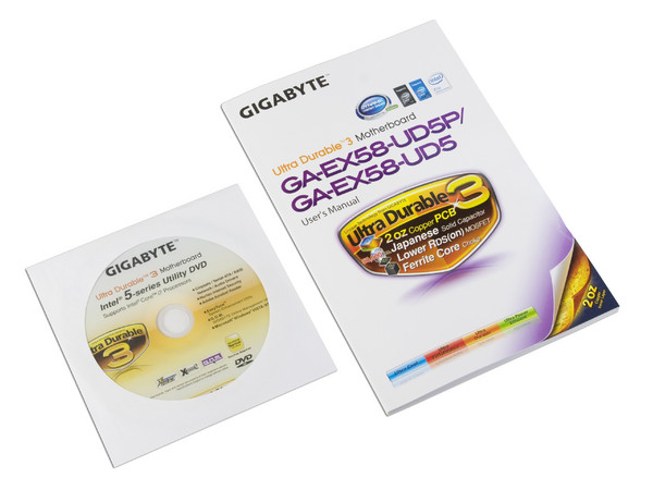 T. Madre GIGABYTE GA-EX58-UD5, ChipSet X58 Express,
Soporta: Core i7 920, 940, 965 de Socket 1366,
Integrado: Audio 7.1, Red 10/100/1000,
Memoria: DDR3 2100+/1333/1066MHz, 24GB Max,
ATX, Soporta Triple CrossFireX y Triple SLI