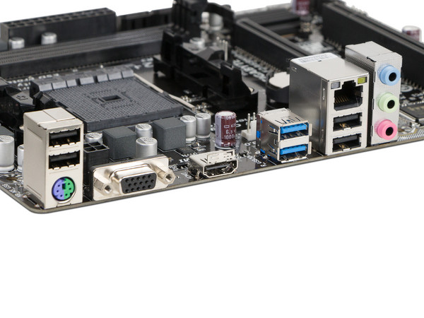 T. Madre Gigabyte GA-F2A68HM-H, ChipSet AMD A68H.
Soporta: AMD A10/ A8/ A6/ AthlonX4 de Socket FM2+,
Memoria: DDR3 2400(O.C.)/1600/1333 MHz, 64GB Max,
Integrado: Audio HD, Red,
Micro ATX, Ptos: 1xPCIEx16, 1xPCIEx1, 1xPCI