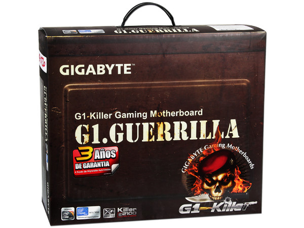 T. Madre Gigabyte G1.GUERRILLA, ChipSet Intel X58 Exp.,
Soporta: Core i7 Socket 1366,
Integrado: Audio HD, Red,
USB 3.0 y SATA 3.0,
Memoria: DDR3 2200/1333/1066MHz, 24GB Max,
ATX, Ptos: 3xPCIEx16, 2xPCIEx1.