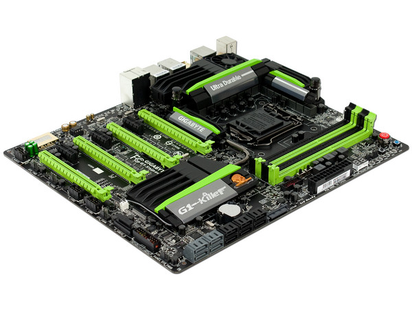 T. Madre Gigabyte G1.Sniper 5, ChipSet Intel Z87 Exp.,
Soporta: Core i7/ i5/ i3 de Socket 1150,
Memoria: DDR3 3000(O.C.)/1600/1333 MHz, 32GB Max,
Integrado: Audio HD, Red,
USB 3.0 y SATA 3.0,
E- ATX, Ptos: 4xPCIE 3.0 x16, 3xPCIEx1.