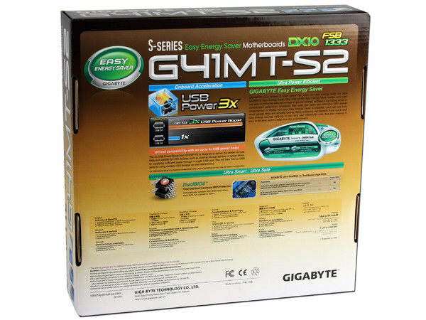 T. Madre Gigabyte G41MT-S2, ChipSet Intel G41,
Soporta: Core 2 Quad, Core 2 Duo,
Integrado: Audio HD, Red, Video Intel GMA X4500,
Memoria: DDR3 1333(O.C.)1066/800, 8GB Max,
Diseño: MicroATX, Ptos: 1xPCIEx16, 2xPCIEx1, 1xPCI