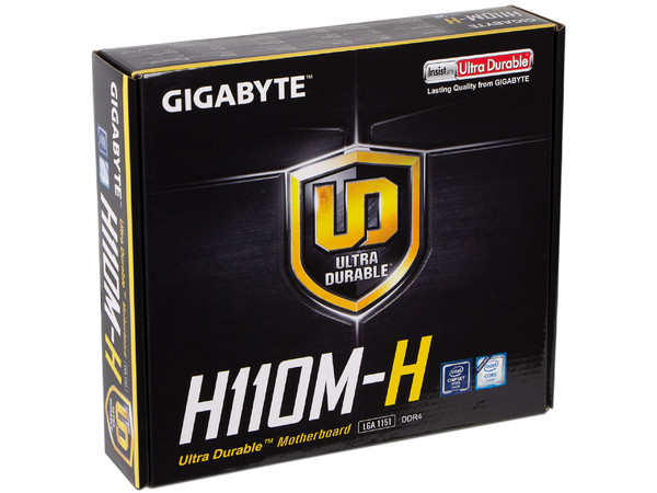 T. Madre Gigabyte GA-H110M-H, ChipSet Intel H110,
Soporta: Intel Core i7/Core i5/Core i3/Pentium/Celeron de Socket 1151,
Memoria: DDR4 2133 MHz, 32GB Max,
SATA 3.0, USB 3.0,
Integrado: Audio HD, Red Gigabit,
Micro-ATX.