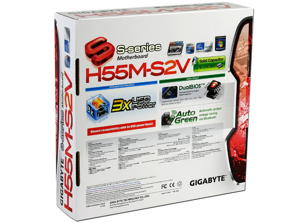 T. Madre Gigabyte GA-H55M-S2V, ChipSet Intel H55 Exp.,
Soporta: Core i7, Core i5 y Core i3 de Socket 1156,
Memoria: DDR3 1600(O.C.)/1333/1066MHz, 16GB Max,
mATX, Ptos: 1xPCEx16, 1xPCIx1, 2xPCI  