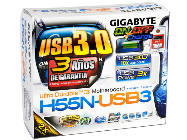 T. Madre Gigabyte Mini-ITX GA-H55N-USB3,
Soporta: Core i7, Core i5 y Core i3 de Socket 1156,
USB 3.0, Memoria: DDR3 1666+/1333/1066MHz, 8GB Max,
Ptos: 1xPCEx16