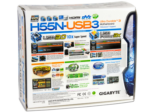 T. Madre Gigabyte Mini-ITX GA-H55N-USB3,
Soporta: Core i7, Core i5 y Core i3 de Socket 1156,
USB 3.0, Memoria: DDR3 1666+/1333/1066MHz, 8GB Max,
Ptos: 1xPCEx16