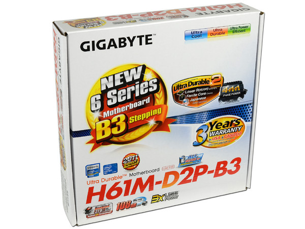T. Madre Gigabyte GA-H61M-D2P-B3, ChipSet Intel H61 Exp.,
Soporta: Core i7/i5/i3 de Socket 1155,
Integrado: Audio HD, Red 10/100/1000,
Memoria: DDR3 1333/1066MHz, 16GB Max,
Micro-ATX, Ptos: 1xPCIEx16, 1xPCIEx4, 2xPCI