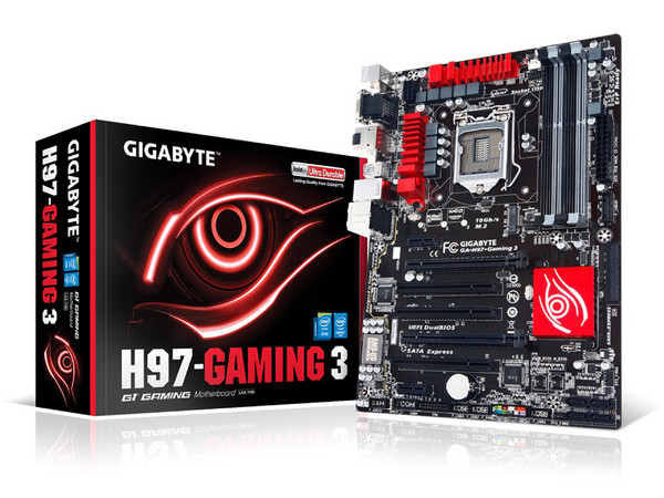 T. Madre Gigabyte GA-H97-GAMING, ChipSet H97,
Soporta: Core i7/i5/i3 de Socket 1150,
Memoria: DDR3 1600/1333, 32GB Max,
Integrado: Audio HD, Red,
USB 3.0 y SATA 3.0,
ATX, Ptos: 2xPCIEx16, 2xPCIEx1, 3xPCI