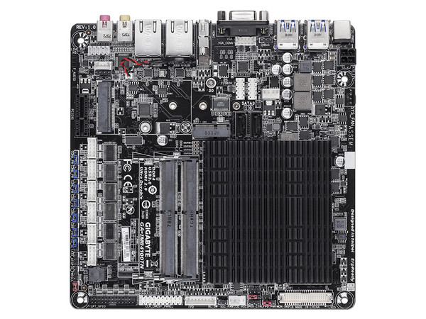 T. Madre GIGABYTE GA-IMB4100TN,
Procesador integrado: Intel Celeron N4100 (hasta 2.4 GHz)
Memoria: DDR4 2133 MHz, 16GB Max,
Integrado: Audio HD, Red,
USB 3.0, SATA 3.0,
Micro-ATX, Ptos: 1 x Mini-PCIe.