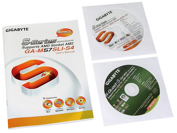 T. Madre Gigabyte GA-M57SLI-S4, ChipSet nForce 570-SLI,
Soporta: Phenom, Athlon 64/Athlon 64 X2, Socket AM2,
Integrado: Audio Realtek ALC883, Red 10/100M,
Memoria: 4x DDR2, Max. 16GB, Diseño ATX,
Ptos: 2xPCI-E X16, 3xPCI-E X1, 2xPCI