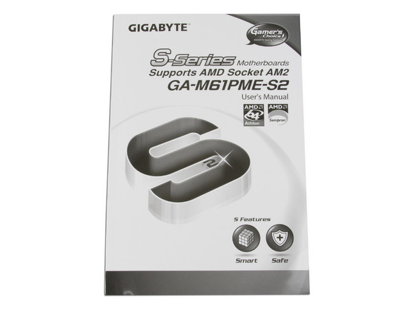 T. Madre Gigabyte GA-M61PME-S2, ChipSet nForce 430,
Soporta: Phenom, Athlon 64/Athlon 64 X2, Socket AM2,
Integrado: Video NVIDIA, Audio HD, Red 10/100,
Memoria: 2x DDR2, Max. 8GB, Diseño MicroATX,
Ptos: 1xPCI-E X16, 1xPCI-E X1, 2xPCI