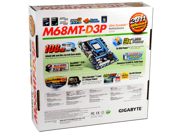 T. Madre Gigabyte GA-M68MT-D3P, ChipSet Nvidia GeForce 7025,
Soporta: Phenom II X4, Socket AM3,
Integrado: Video Nvidia GeForce 7025, Audio HD, Red,
Memoria: DDR3 1333(OC)/1066/ 800MHZ, Max. 8GB,
Micro-ATX, Ptos: 1xPCIEX16, 2xPCIEX1, 1xPCI