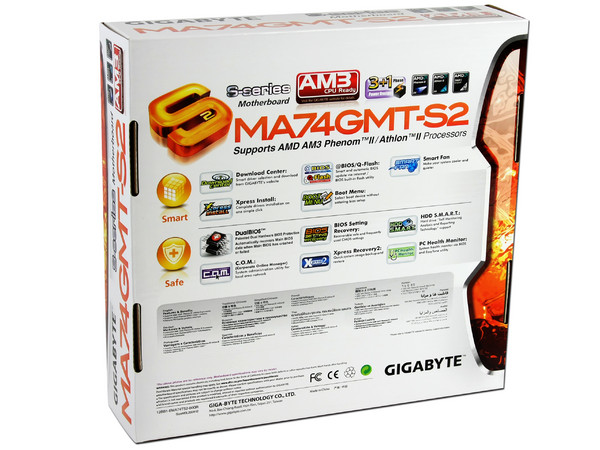 T. Madre Gigabyte GA-MA74GMT-S2, ChipSet AMD 740G,
Soporta: Phenom II X6 y X4 de Socket AM3,
Integrado: Audio HD, Video ATI Radeon 2100, Red,
Memoria: DDR3 1333/1066 MHz,
Diseño mATX, Ptos: 1xPCIEX16, 1xPCIEX1, 2xPCI
