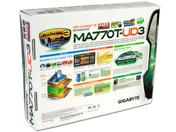 T. Madre Gigabyte GA-MA770T-UD3, ChipSet AMD 770,
Soporta: Phenom II X6 y X4 de Socket AM3,
Integrado: Audio HD, Red 10/100/1000Mbit,
Memoria: DDR3 1666(OC)/1333MHz,
Diseño ATX, Ptos: 1xPCIEX16, 1xPCIEX1, 2xPCI