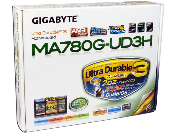 T. Madre Gigabyte GA-MA780G-UD3H, ChipSet AMD 780G,
Soporta: Phenom I y II, Athlon 64X2, Socket AM2+,
Integrado: Audio HD, ATI Radeon HD3200, Red,
Memoria: DDR2 1200/1066Mhz, Max. 16GB, Diseño ATX,
Ptos: 2xPCIEX16, 3xPCIEX1, 2xPCI