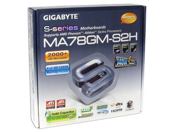T. Madre Gigabyte GA-MA78GM-S2H, ChipSet AMD780G,
Soporta: Phenom, Athlon 64 X2, Socket AM2+,
Integrado: Video ATI HD3200, Audio HD, Red,
Memoria: 4x DDR2 1066Mhz, Max. 16GB, Diseño MATX,
Ptos: 1xPCIEX16, 1xPCIEX1, 2xPCI