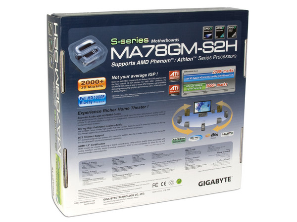 T. Madre Gigabyte GA-MA78GM-S2H, ChipSet AMD780G,
Soporta: Phenom, Athlon 64 X2, Socket AM2+,
Integrado: Video ATI HD3200, Audio HD, Red,
Memoria: 4x DDR2 1066Mhz, Max. 16GB, Diseño MATX,
Ptos: 1xPCIEX16, 1xPCIEX1, 2xPCI