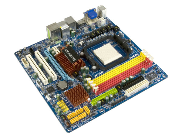 T. Madre Gigabyte GA-MA78GM-S2H, ChipSet AMD780G,
Soporta: Phenom, Athlon 64 X2, Socket AM2+,
Integrado: Video ATI HD3200, Audio HD, Red,
Memoria: 4x DDR2 1066Mhz, Max. 16GB, Diseño MATX,
Ptos: 1xPCIEX16, 1xPCIEX1, 2xPCI