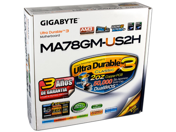 T. Madre Gigabyte GA-MA78GM-US2H, ChipSet AMD 780G,
Soporta: Phenom I y II, Athlon 64X2, Socket AM2+,
Integrado: Video Radeon HD3200, Audio HD, Red,
Memoria: DDR2 1200+/1066Mhz, Max. 16GB, Diseño MATX,
Ptos: 1xPCIEX16, 1xPCIEX1, 2xPCI