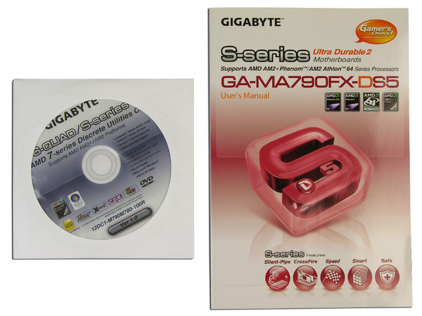T. Madre Gigabyte GA-MA790FX-DS5, ChipSet AMD 790FX,
Soporta: Phenom, Athlon 64 X2, Socket AM2+,
Integrado: Audio HD 7.1, Red 10/100/1000,
Memoria: 4x DDR2 1066Mhz, Max. 16GB, Diseño ATX,
Ptos: <stro