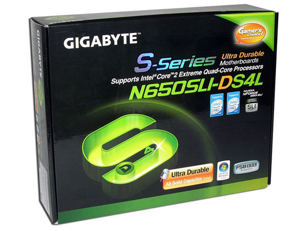 T. Madre Gigabyte GA-N650SLI-DS4L, ChipSet nForce 650i SLI,
Soporta: Cel.400, DualCore/2Duo/Quad, 1066/1333MHz,
Memoria: DDR2 667/800/Mhz, 4 Bancos, 8GB Max,
Integrado: Audio 7.1, Red 10/100/1000,
Diseño: ATX, Ptos: 2xPCEx16, 2xPCE, 2xPCI