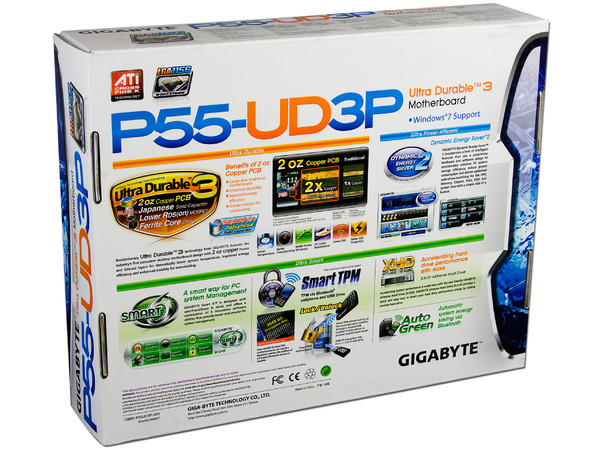 T. Madre Gigabyte GA-P55-UD3P, ChipSet Intel P55 Exp.,
Soporta: Core i7 y Core i5 de Socket 1156,
Integrado: Audio 7.1, Red 10/100/1000,
Memoria: DDR3 2200+/1333/1066MHz, 16GB Max,
ATX, Ptos: 2xPCEx16, 1xPCIEx1, 4xPCI