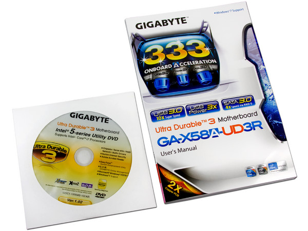 T. Madre Gigabyte GA-X58A-UD3R, ChipSet Intel X58 Exp.,
Soporta: Core i7 Socket 1366,
USB 3.0 y Serial ATA 3.0,
Memoria: DDR3 2200+/1333/1066MHz, 24GB Max,
ATX, Ptos: 4xPCEx16, 2xPCIEx1, 1xPCI