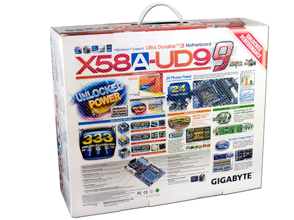 T. Madre Gigabyte GA-X58A-UD9, ChipSet Intel X58 Exp.,
Soporta: Core i7 y Xeon de Socket 1366,
USB 3.0 y Serial ATA 3.0,
Memoria: DDR3 2200+/1333/1066MHz, 24GB Max,
ATX, Ptos: 4xPCEx16, 3xPCIEx8