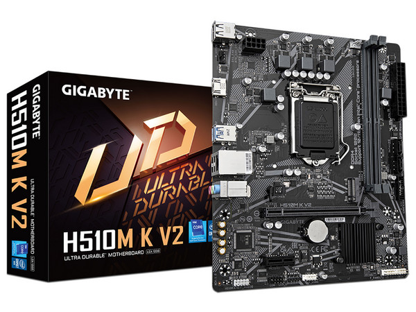 T. Madre GIGABYTE H510M K V2,
Chipset Intel H470,
Segmento: Básico,
Soporta: Intel 10ma y 11va Generación, Socket 1200,
Memoria: DDR4 3200/2666/2133 MHz, 64GB Máx,
Audio HD, Red,
USB 3.2, SATA 3.0, M.2
M-ATX, Ptos: 1xPCIE3.0x16 y 1xPCIEx1.