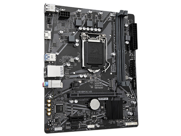 T. Madre GIGABYTE H510M K V2, 
Chipset Intel H510, 
Segmento: Básico, 
Soporta: Intel 10ma y 11va Generación, Socket 1200, 
RAM: DDR4 3200/2666, 64GB Máx,
Integrado: Audio HD, Red, USB 3.2, SATA 3.0, M.2,
Micro-ATX, Ptos: 1xPCIE3.0x16 y 1xPCIEx1.
