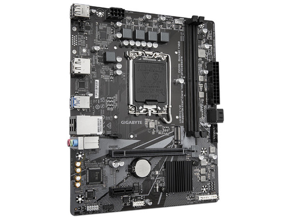 T. Madre GIGABYTE H610M K V2,
Chipset Intel H610,
Segmento: Básico,
Soporta: Intel 14va Generación, Socket 1700,
Memoria: DDR5 5600 MHz, 128GB Máx,
AudioHD, USB 3.2, SATA 3.0 y M.2,
M-ATX, Ptos: 1xPCIE4.0x16, 1xPCIEx1