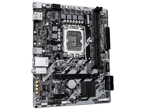 T. Madre Gigabyte H810M K GEN5: 
Chipset Intel H810, 
Segmento: Básico, Socket 1851, 
Soporta: Procesadores Intel Ultra, 
Memoria: DDR5 6400MHz, 128GB Max, 
Integrado: AudioHD, Red, USB, M.2, 
Micro-ATX, Ptos: 1xPCIE5.0x16, 1xPCIE3.0x1.