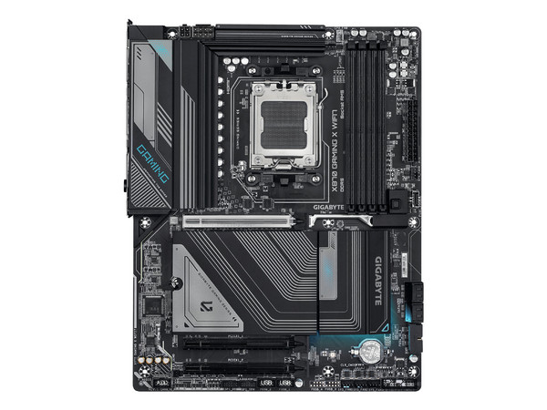 T. Madre GIGABYTE X870 GAMING X WIFI7:
Chipset AMD X870,
Segmento: Alto/Gamer,
Soporta: AMD Ryzen 7ma, 8va y 9na Generación, Socket AM5,
RAM: DDR5 8200/ 6600/ 4400MHz, Máx. 256GB,
AudioHD, Wi-Fi 7, USB 3.2, SATA, M.2,
ATX, 1xPCIE5.0x16, 2xPCIE4.0x16