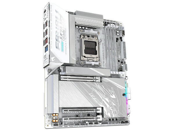 T. Madre Gigabyte X870E Aorus ELITE X3D ICE,
Chipset X870E, Segmento: Alto,
Soporta: Procesadores AMD Ryzen 9000/8000/7000, Socket AM5,
Memoria: DDR5 9000 MHz, Hasta 256GB,
Integrado: Wi-Fi, Audio, HDMI, M.2,
ATX, Ptos: 1 x PCIEx16 5.0. Color Blanco