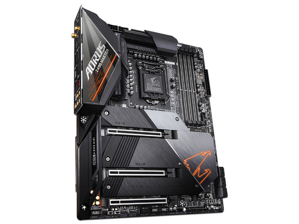 T. Madre Gigabyte Z490 Aorus Master, Chipset Intel Z490,
Soporta: Intel Core 10ma Gen/ Pentium/ Celeron, Socket 1200,
Memoria: DDR4 5000(OC)/3800(OC)/2133 MHz, 128GB Max,
Integrado: Audio HD, Red, USB 3.2 y SATA 3.0,
ATX, Ptos: 3xPCIEX16.