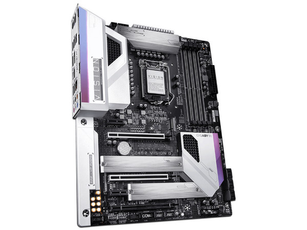 T. Madre Gigabyte Z490 VISION G, Chipset Intel Z490, Soporta: Intel Core 10ma Gen/ Pentium/ Celeron, Socket 1200, Memoria: DDR4 5000(OC)/2933/2133 MHz, 128GB Max, Integrado: Audio HD, Red, USB 3.2 y SATA 3.0, ATX, Ptos: 3xPCIEX16, 1xPCIEX1.