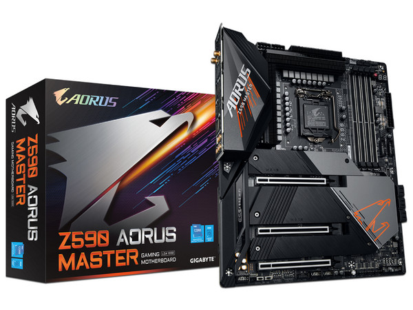 T. Madre GIGABYTE Z590 AORUS MASTER (rev 1.0) Chipset Intel Z590,
Soporta: Intel 10ma y 11va Generación de Socket 1200,
Memoria: DDR4 5400(OC)/3600(OC)/2133 MHz, 128GB Max,
Integrado: Audio, Red, USB 3.0 y SATA 3.0, M.2,
ATX, Ptos: 2xPCIEx16, 1xPCIEx