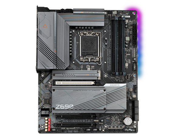 T. Madre Gigabyte Z690 GAMING X DDR4, Chipset Z690,
Soporta: Intel Core i9/i7/i5 12va. Generación, Socket 1700,
Memoria DDR4 5333(O.C.)/3800(O.C.)/2133 MHz, 128GB Máx,
Integrado: Audio HD, USB 3.2, SATA 3.0, M.2,
ATX, Ptos: 1xPCIE5.0x16, 2xPCIE3.0x16