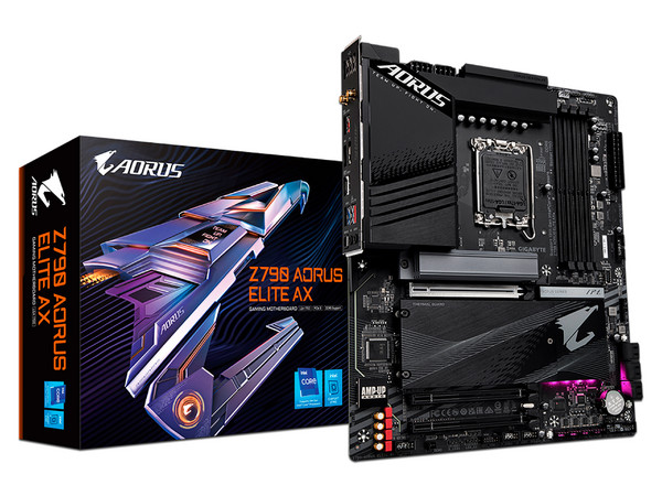 T. Madre GIGABYTE Z790 AORUS Elite AX, 
Chipset Intel Z790,
Segmento: Alto/Gamer,
Soporta: Intel 13va y 12va Generación de Socket 1700,
RAM: DDR5 7600/4800 MHz, 128GB Max,
Audio HD, Red, USB 3.2, SATA 3.0, M.2,
ATX, Ptos: 1xPCIE5.0x16, 2xPCIE4.0x16