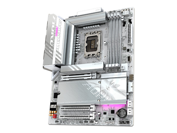T. Madre GIGABYTE Z890 AORUS ELITE ICE,
Chipset Z890,
Segmento: Alto/Gamer,
Soporta  Intel Core Ultra, Socket 1851, 
Memoria: DDR5 9200/ 7400/ 6400 Mhz, 256GB Max,
Integrado: Audio HD, Wi-Fi 7, USB 3.2, SATA 3.0, M.2, 
ATX, PCIe 5.0