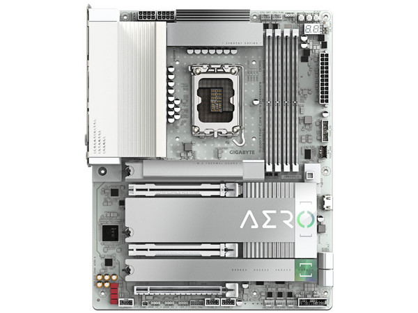 T. Madre Gigabyte Z890 AERO G:
Chipset Intel Z890,
Segmento: Alto/Gamer,
Soporta: Procesadores Intel Core Ultra, Socket LGA 1851,
RAM: DDR5 9200/7200/6400MHz, 256GB Máx,
AudioHD, Red, USB 3.2 y SATA 3.0, M.2,
ATX, Ptos: 1xPCIE5.0x16, 2xPCIE4.0x16